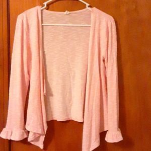 NWOT Big Girls Pink Cardigan
